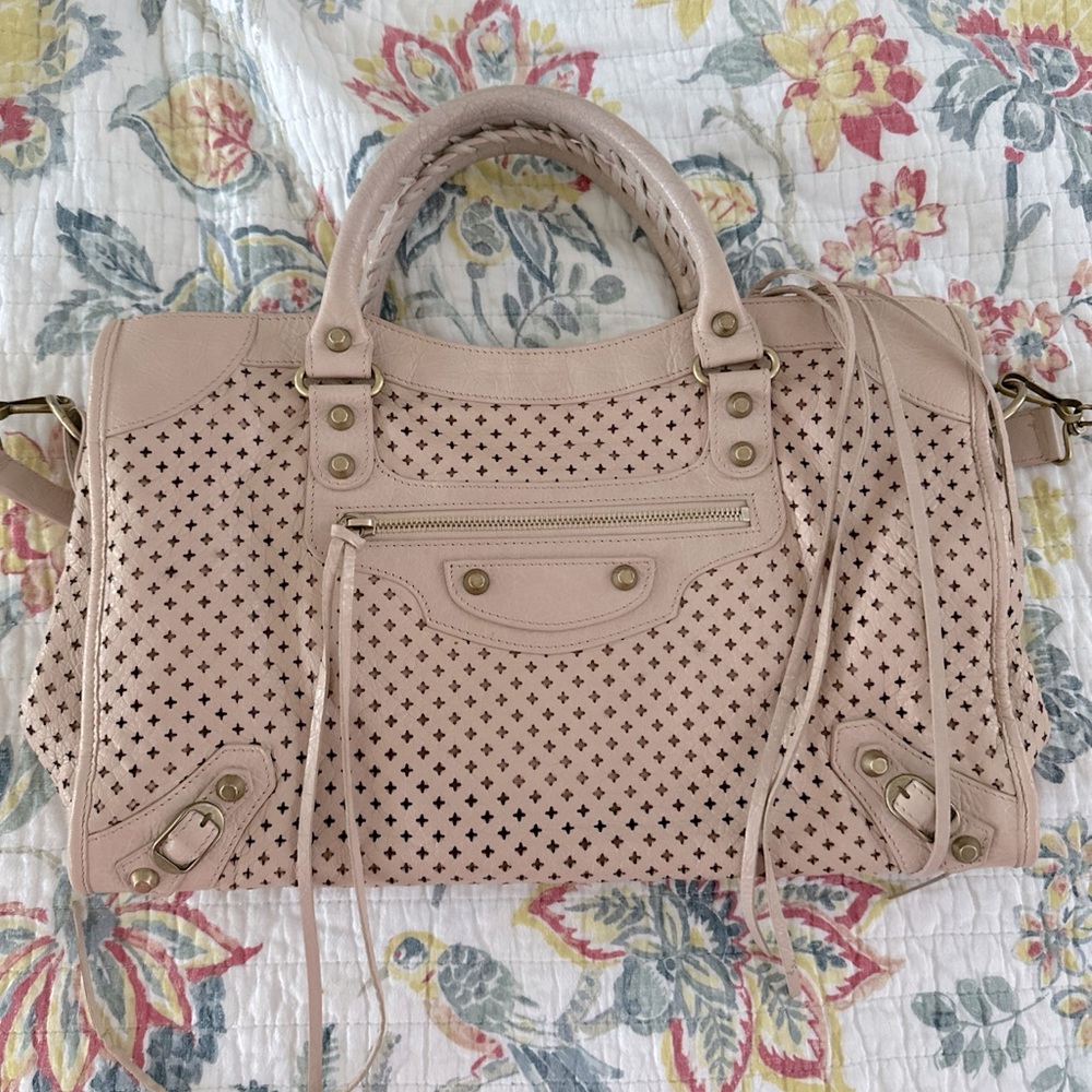 Balenciaga City Bag in Light Pink/Beige